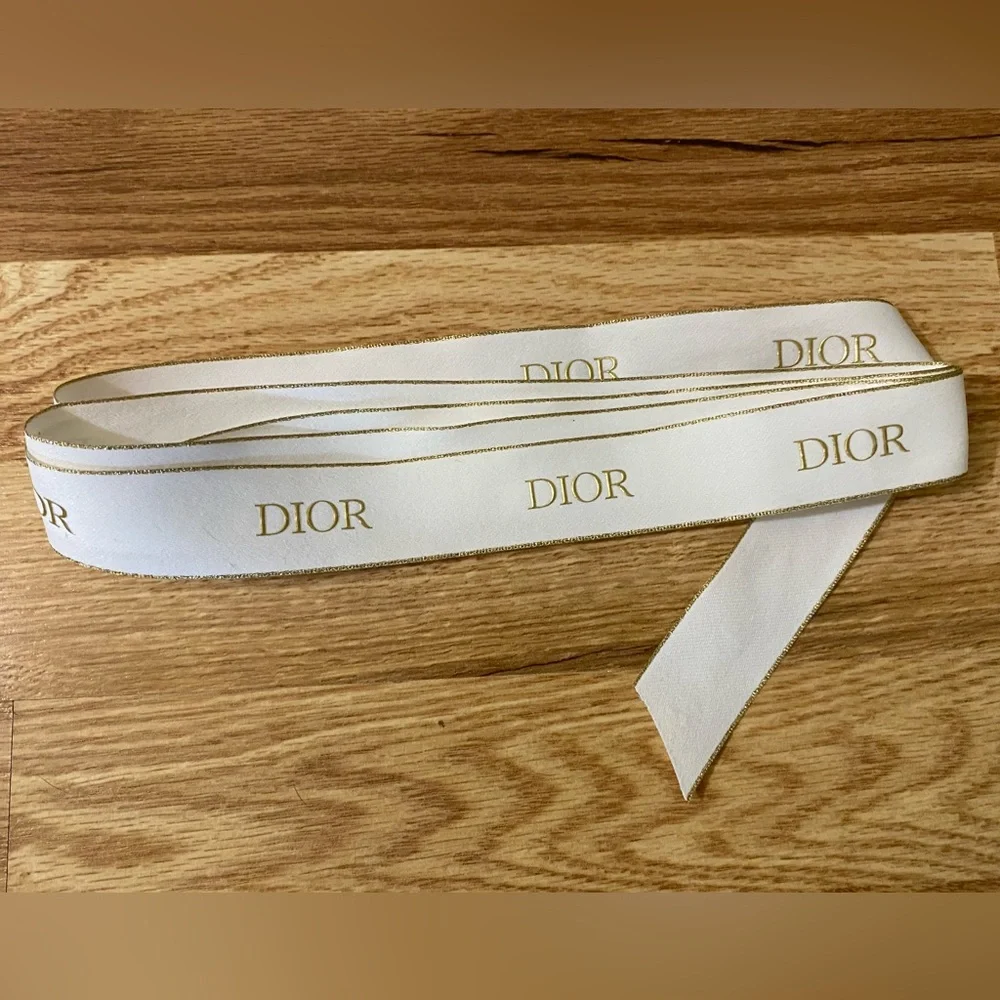 Dior Ivory and Gold Ribbon
